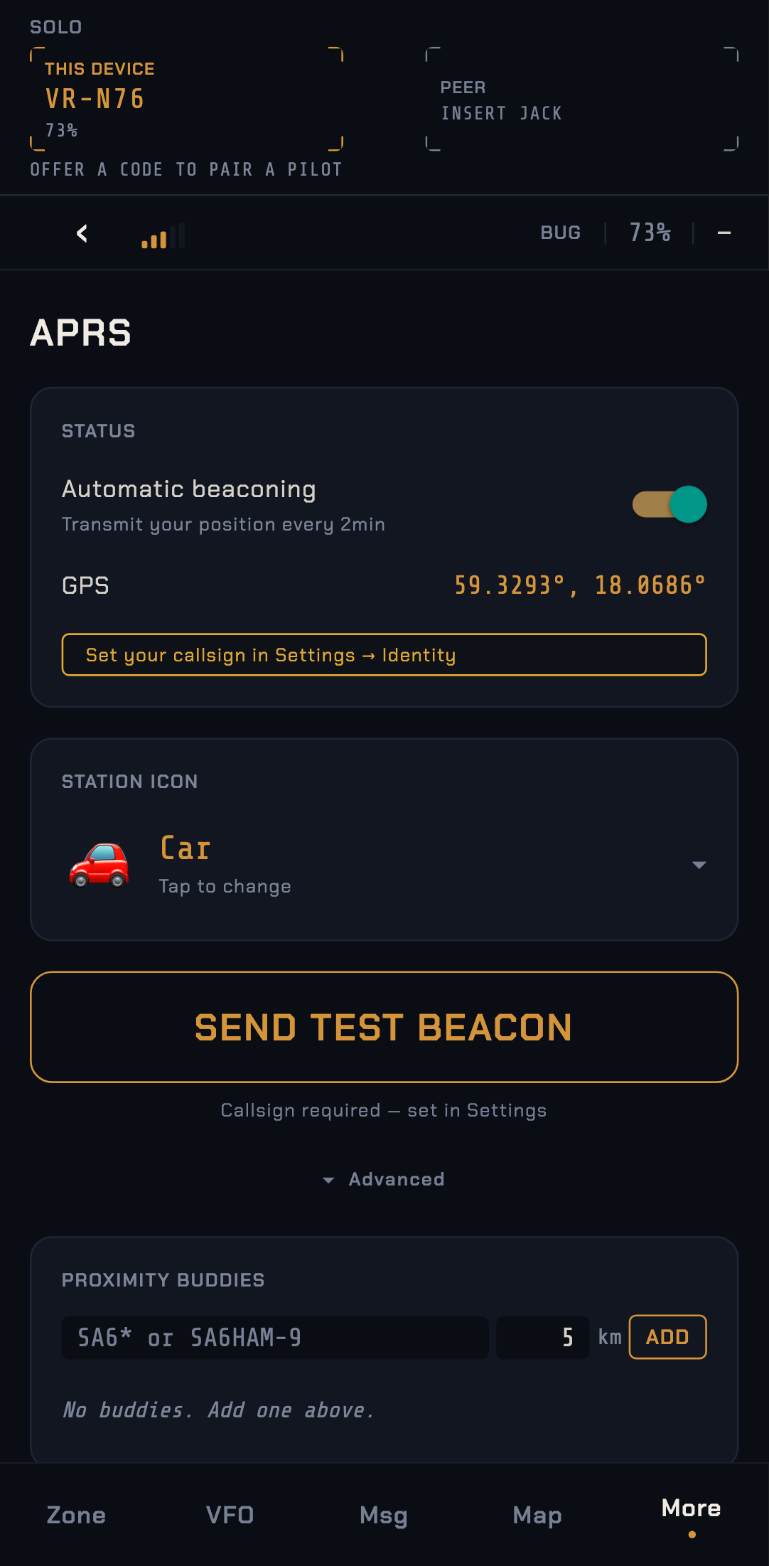 App screen